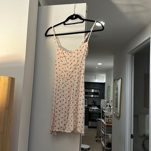 Reformation Light Pink Floral Mini Dress